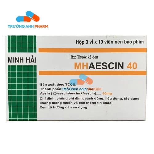 Thuốc Aescin 40Mg - Hộp 3 vỉ x 10 viên