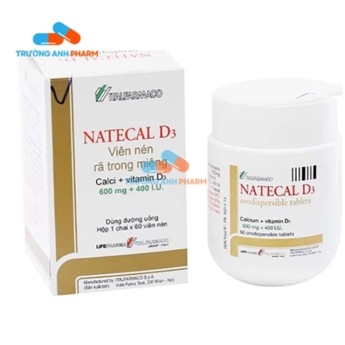 Thuốc Natecal D3 - Hộp 1 lọ 60 viên, Dung dịch uống