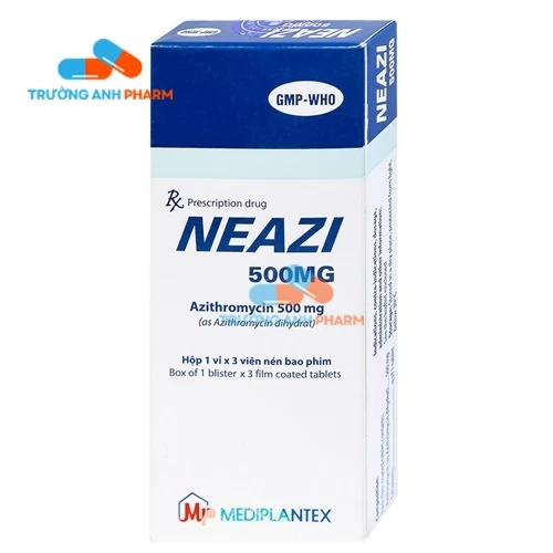 Thuốc Neazi 500Mg -  Hộp 1 vỉ x 3 viên