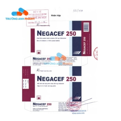 Negacef 250 Pymepharco - Thuốc điều trị nhiễm khuẩn hô hấp