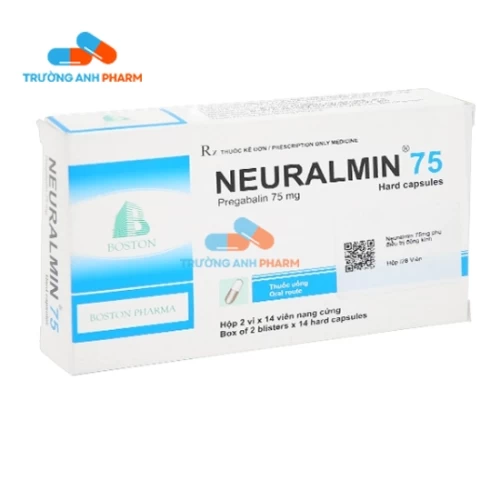 Thuốc Neuralmin 75Mg - Hộp 2 vỉ x 14 viên; hộp 4 vỉ x 14 viên