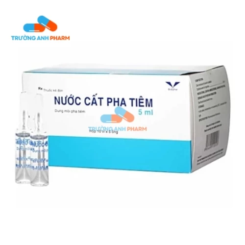 Nước cất pha tiêm 5ml Bidiphar - Dung môi pha thuốc tiêm