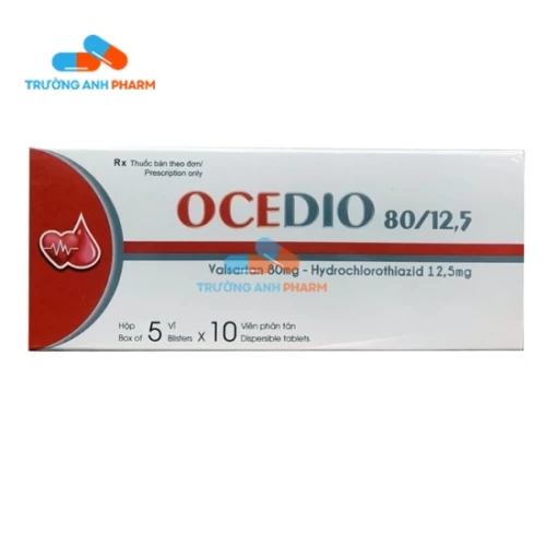 Thuốc Ocedio 80/12,5 - Hộp 5 vỉ x 10 viên