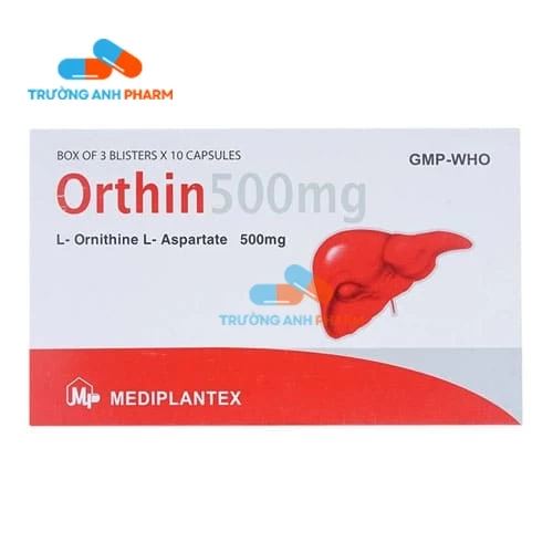 Thuốc Orthin 500Mg - Hộp 3 vỉ x 10 viên Nang