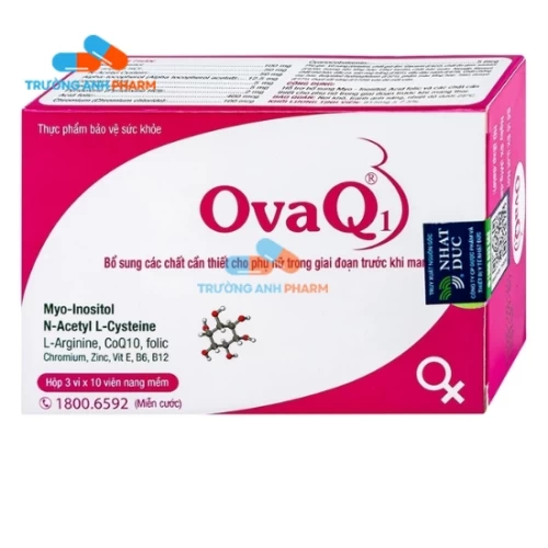 Thực Phẩm Bảo Vệ Sức Khỏe Ovaq1 Mediplantex - Hộp 3 vỉ x 10 viên