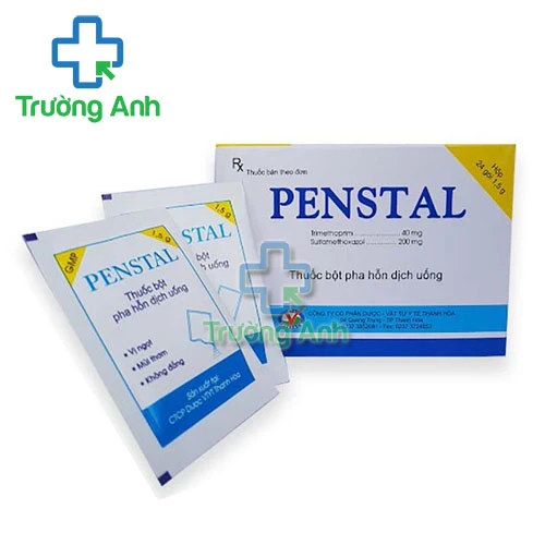 Penstal Thephaco - Hộp 24 gói điều trị viêm phế quản, niệu đạo