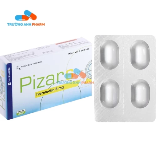 Thuốc Pizar 6 Mg - Hộp 1 vỉ x 4 viên