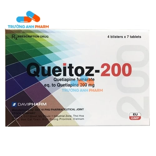 Thuốc Queitoz 200Mg -  Hộp 4 vỉ x7 viên