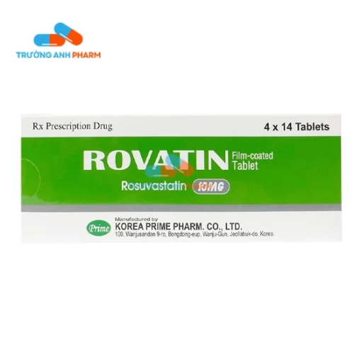 Thuốc Rovatin 10Mg - Hộp 4 vỉ x 14 viên