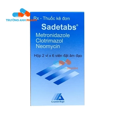 Thuốc Sadetabs -   Hộp 12 viên đặt âm Đạo