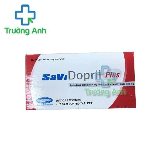 Savi Dopril Plus -   Hộp 03 vỉ x 10 viên nén bao phim