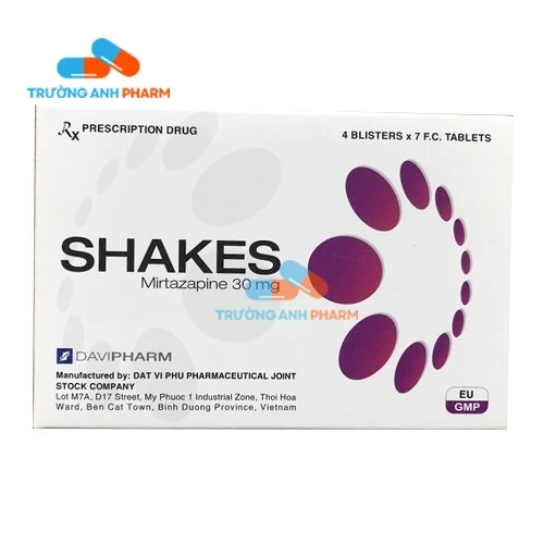 Thuốc Shakes 30Mg - Hộp 4 vỉ x 7 viên