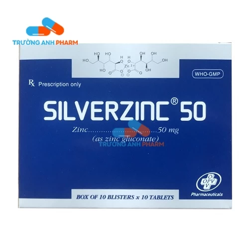 Thuốc Silverzinc 50Mg - Hộp 10 vỉ x 10 viên.