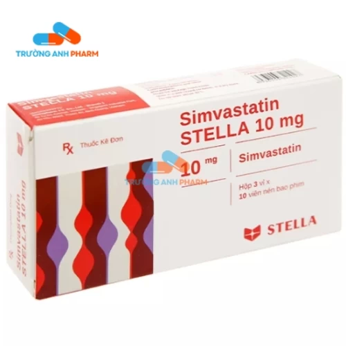 Simvastatin Stella 10mg - Thuốc điều trị tăng cholesterol huyết nguyên phát
