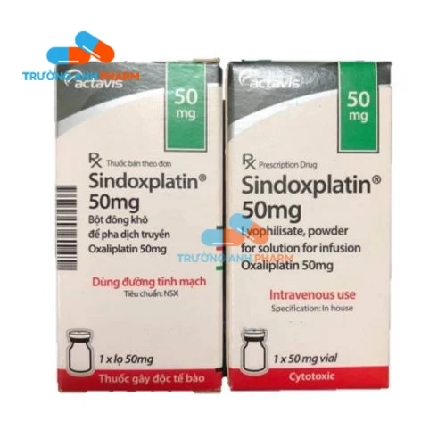 Sindoxplatin 50mg Actavis - Thuốc điều trị ung thư đại trực tràng