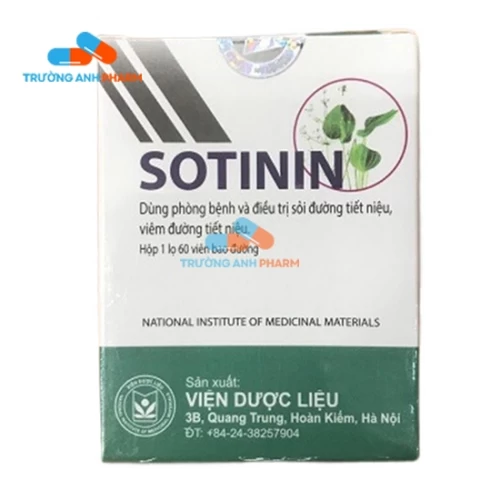 Thuốc Sotinin - Trung Tâm Chuyển Giao KHCN & PTDL - Viện Dược Liệu 