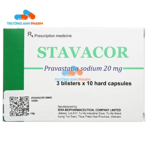 Thuốc Stavacor 20Mg - Hộp 3 vỉ x 10 viên