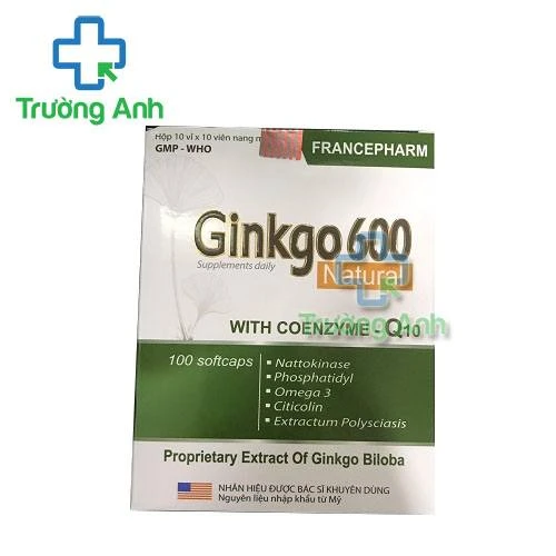 Thực Phẩm Bảo Vệ Sức Khỏe Ginkgo600 Natural -  Hộp 10 vỉ x 10 viên