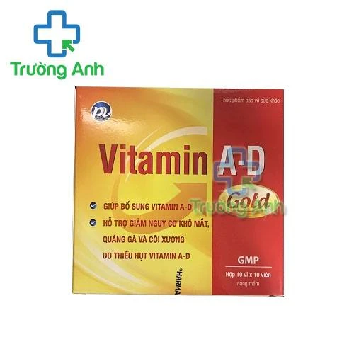 Thực Phẩm Bảo Vệ Sức Khỏe Vitamin A-D Gold -  Hộp 10 vỉ x 10 viên
