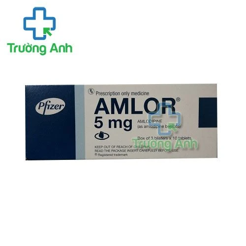 Thuốc Amlor 5Mg Pfizer - Hộp 3 vỉ x 10 viên.