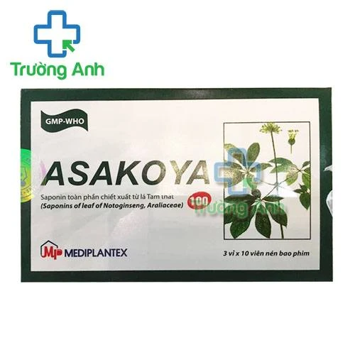 Thuốc Asakoya 100 Mg - Hộp 3 vỉ x 10 viên