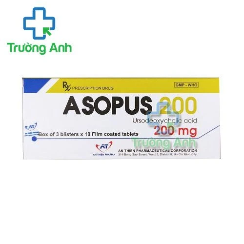 Thuốc Asopus 200 Mg - Hộp 3 vỉ x 10 viên.