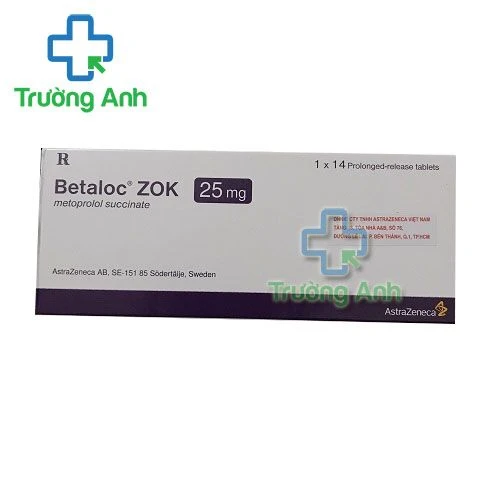 Thuốc Betaloc Zok 25Mg -  Hộp 1 vỉ x 14 viên