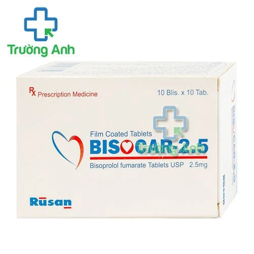 Thuốc Bisocar 2.5 Mg -  Hộp 10 vỉ x 10 viên
