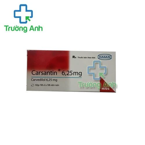 Thuốc Carsantin 6.25Mg - Hộp 10 vỉ x 10 viên