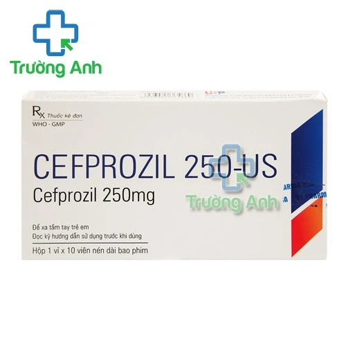 Thuốc Cefprozil 250-Us - Hộp 1 vỉ x 10 viên