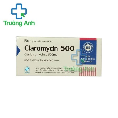 Thuốc Claromycin 500 Mg - Hộp 2 vỉ x 5 viên