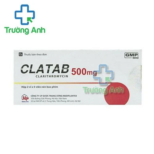 Thuốc Clatab 500Mg - Hộp 2 vỉ x 5 viên