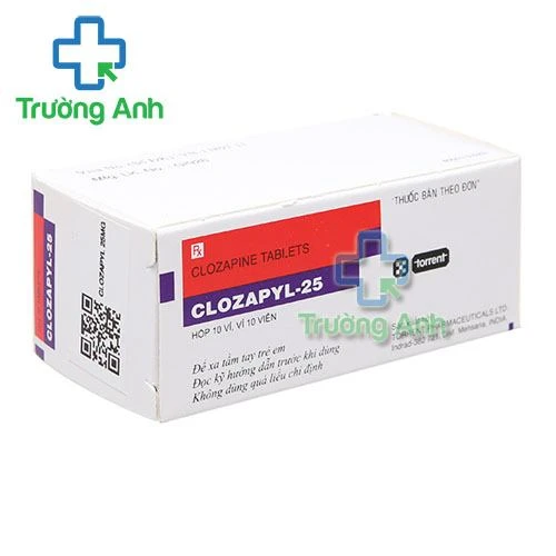 Thuốc Clozapyl 25Mg - Hộp 3 vỉ x 10 viên, 5 vỉ x 10 viên, 10 vỉ x 10 viên (vỉ nhôm-nhôm); Chai 30 viên, 60 viên, 100 viên (chai nhựa HDPE)  quycachHộp 10 vỉ x 10 viên