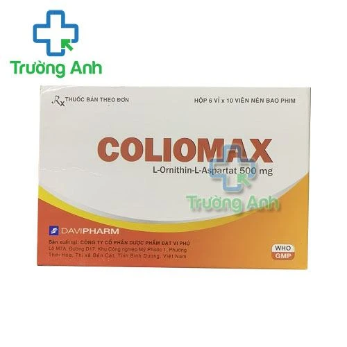 Thuốc Coliomax 500Mg -  Hộp 3 vỉ x 10 viên
