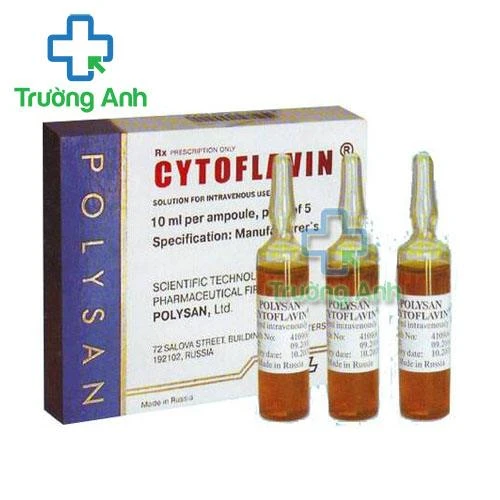 Thuốc Cytoflavin -  Dung dịch chứa trong ống tiêm 10 ml. Hộp chứa 1 vỉ  x 5 ống.
