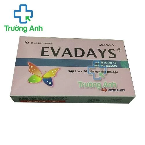 Thuốc Đặt Âm Đạo Evadays - Hộp 10 viên