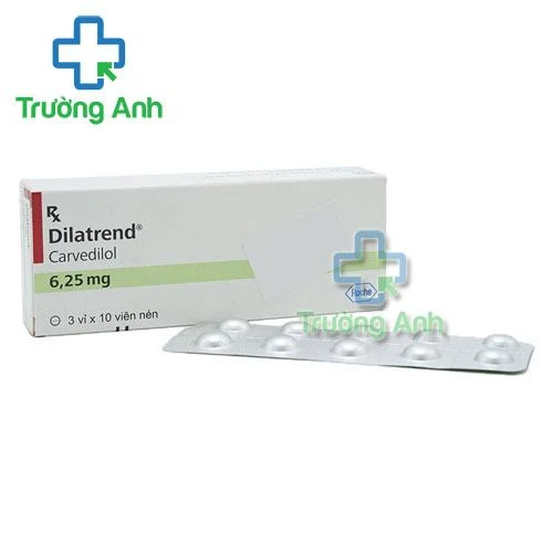 Thuốc Dilatrend 6.25Mg - Hộp 3 vỉ x 10 viên