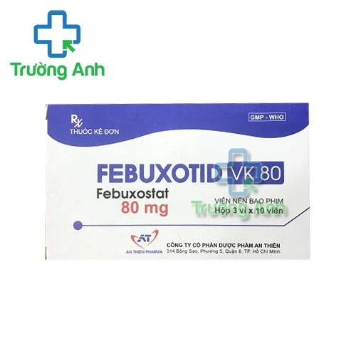 Thuốc Febuxotid Vk80 - Hộp 3 vỉ x 10 viên