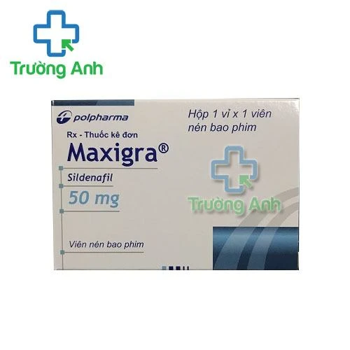 Thuốc Maxigra 50Mg - Hộp 1 vỉ x 1 viên
