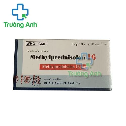 Thuốc Methylprednisolon 16 Khapharco - Hộp 10 vỉ x 10 viên