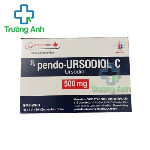 Thuốc Pendo-Ursodiol C 500Mg - Hộp 3 vỉ x 10 viên nén bao phim