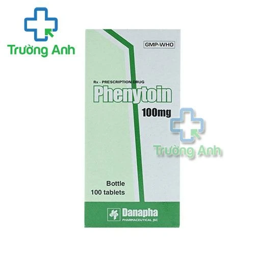 Thuốc Phenytoin 100Mg Danapha -  Thuốc đóng lọ nhựa 100 viên, có kèm theo tờ hướng dẫn sử dụng.