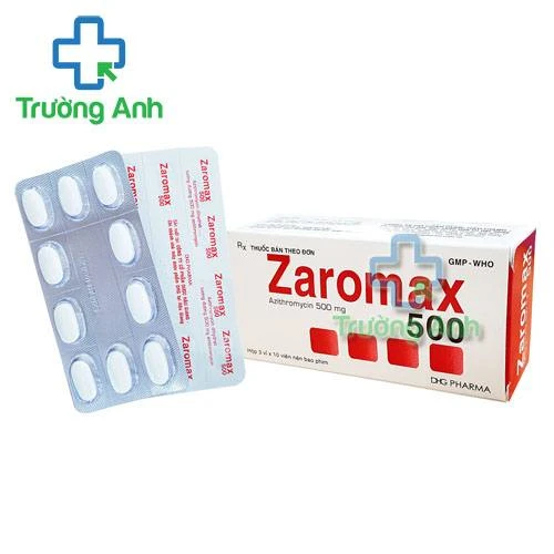 Thuốc Zaromax 500Mg - Hộp 3 vỉ x 10 viên