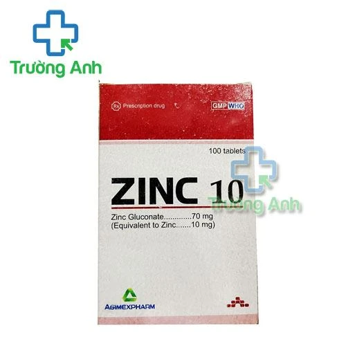 Thuốc Zinc 10 Mg - Hộp 10 vỉ x 10 viên