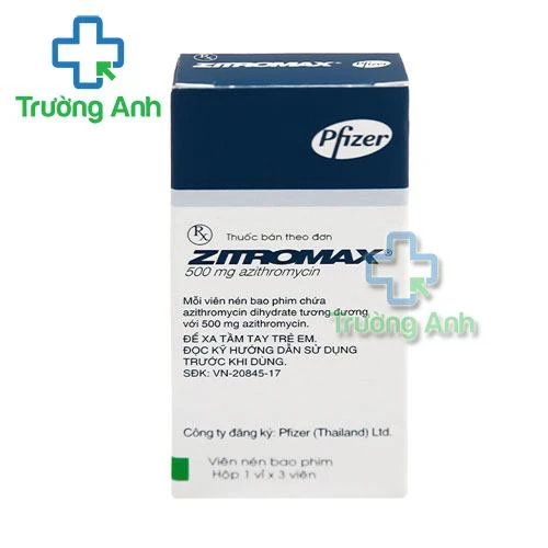 Thuốc Zitromax 500Mg (Dạng Viên) -  Hộp 1 vỉ x 3 viên