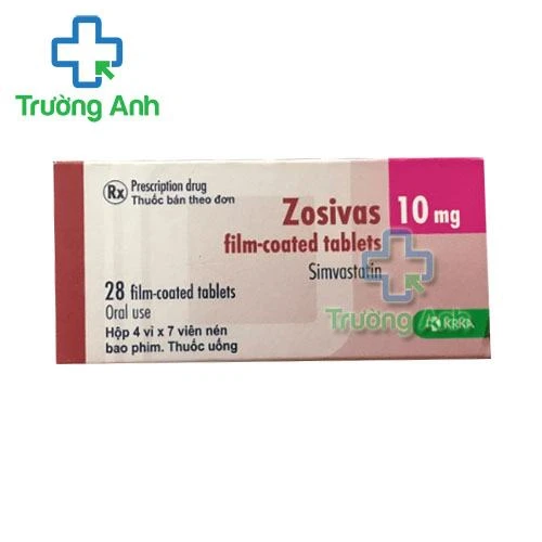 Thuốc Zosivas 10Mg - Hộp 4 vỉ x 7 viên