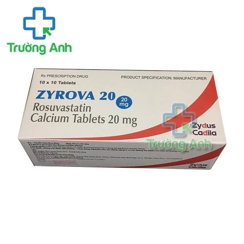 Thuốc Zyrova 20 Mg -  Hộp 10 vỉ x 10 viên
