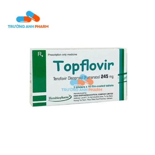 Thuốc Topflovir 245Mg - Hộp 3 vỉ x 10 viên