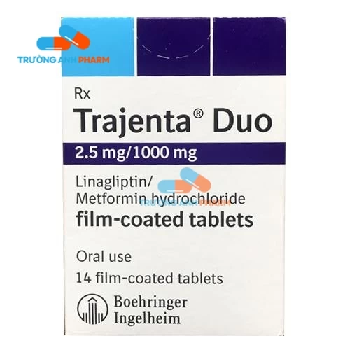 Thuốc Trajenta Duo 2.5Mg/1000Mg - Hộp 3 vỉ x 10 viên