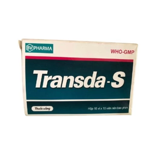 Thuốc Transda-S Bvpharma - Hộp 10 vỉ x 10 viên nén bao phim
